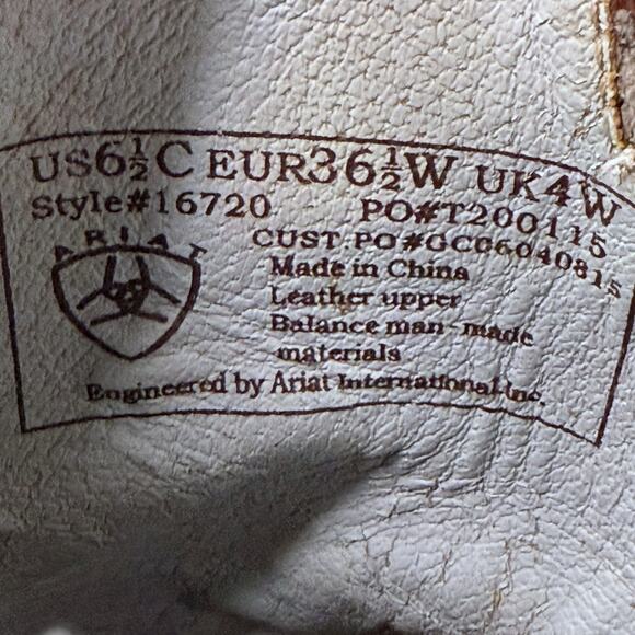 ARIAT WOMEN'S DRIFTWOOD PROBABY PERFORMANCE BOOTS - ROUND TOE Size 6.5 C - Picture 8 of 11